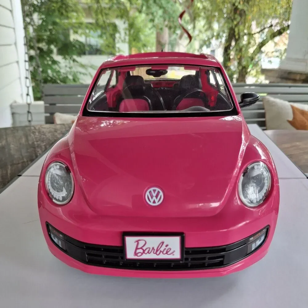 Barbie Volkswagen The Beetle Pink VW Car BJP37 2013 Mattel Style 4 - Picture 2 of 13